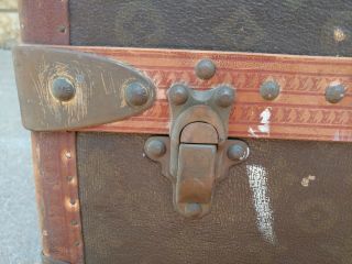 ANTIQUE LEATHER LOUIS VUITTON LUGGAGE SUITCASE IN POOR 5