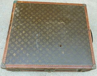 ANTIQUE LEATHER LOUIS VUITTON LUGGAGE SUITCASE IN POOR 6