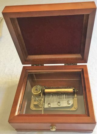 Vintage Thorens Swiss 3 Song Cylinderical Wood Music Box 32 Notes (watch Video)