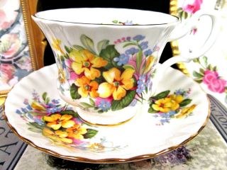 Royal Albert Tea Cup And Saucer Summertime Series Teacup Yellow Primrose