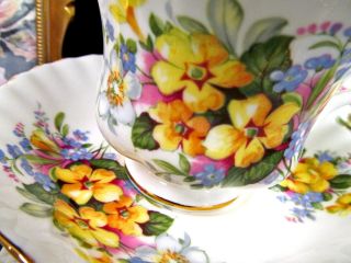 ROYAL ALBERT tea cup and saucer SUMMERTIME series teacup yellow primrose 3