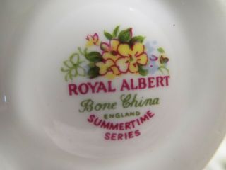 ROYAL ALBERT tea cup and saucer SUMMERTIME series teacup yellow primrose 5