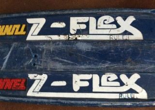 Vintage 1970’s Blue Z - FLEX Skateboard Deck Sea Breeze Skid Plate Dogtown 4