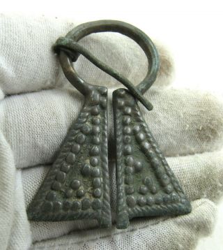 Authentic Medieval Viking Bronze Penannular Omega Brooch - J221