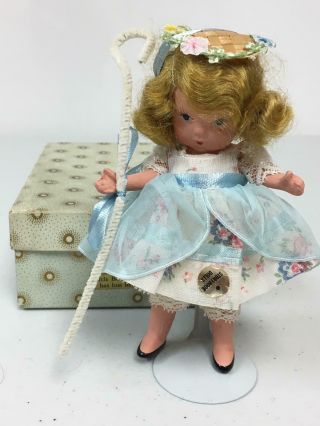 Vintage Judy Ann Storybook 5 " Bisque Doll - Little Bo Peep Sunburst Box