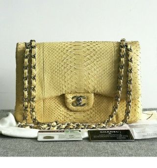 Rare Limited Chanel Jumbo Python Flap Bag $9,  900
