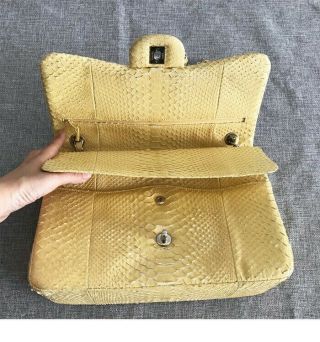 Rare limited Chanel Jumbo python flap bag $9,  900 2