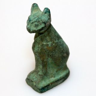 Undated - Intact Egyptian Bronze Cat Statue