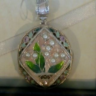 Imperial Russian Silver Sterling Egg Faberge Pendant Design Rare Enamel