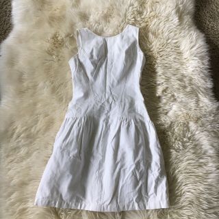Chanel Vintage Cotton Off White Dress Fr36 Like A Princess