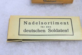 GERMAN WWII SOLDIER PERSONAL ITEMS CONDOMS MEDIC FIELD PACK SAWING NEEDLES WW2 4