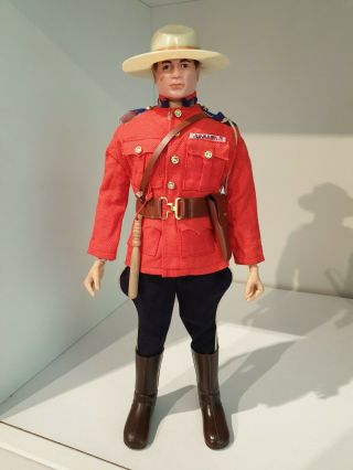 Gi Joe Vintage 1964 Canadian Mountie,  Early Tm Eyeliner,  Perfect Shape