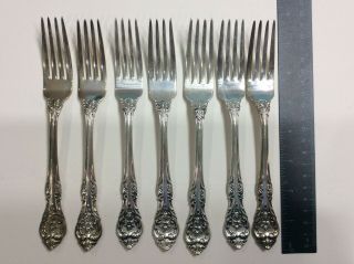 Antique Gorham King Edward Sterling Silver Dinner Fork Set Of 7