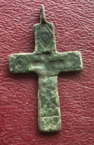 Authentic Antique 18th - 19th Century Russian Orthodox Bronze Cross U5 - 2