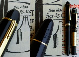 Montblanc 146 1st Issue Celluloid Fountain Pen 1948.  14C F Flex Nib.  Ultra RARE 3