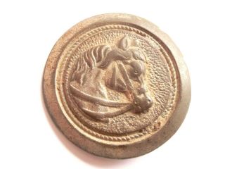 Roman Military Silvered Bronze Sword Scabbard Phalera Horse Head Image - 200 Ad