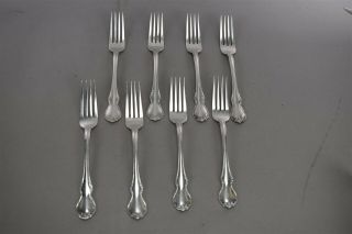 Towle Sterling Silver French Provincial Dinner Forks 7 1/4 " Set Of 8