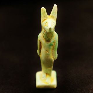 Rare Antique Egyptian Amulet Figurine Small Statue Of God Anubis God Of Death