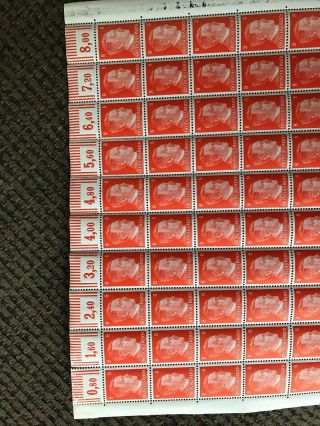 Rare 100 WW2 German Hitler Stamps sheet - Wehrmacht Army 3