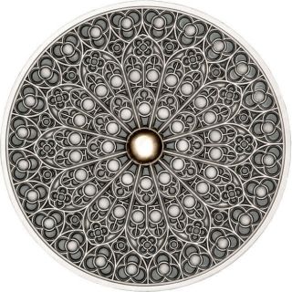 2019 $10 Mandala Art V - Gothic 3oz Silver Antique Coin