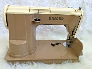 Vintage Singer 301A Sewing Machine Long Bed w/Case Buttonholer Zigzagger & MORE 2