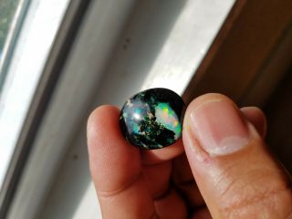 Very Rare 17.  5 Carat Black Patterned Fire Opal Mined Off The Coast Of Australia