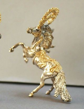 RARE SASCHA BRASTOFF STERLING SILVER CIRCUS HORSE LIMIITED ED COND 8