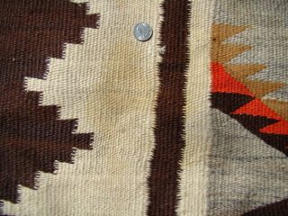 Antique Navajo Rug Large Native American Shabby Chic Cabin Weaving 12