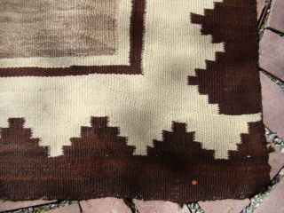 Antique Navajo Rug Large Native American Shabby Chic Cabin Weaving 2