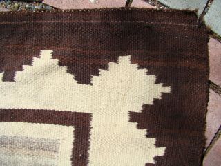 Antique Navajo Rug Large Native American Shabby Chic Cabin Weaving 4