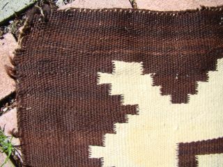 Antique Navajo Rug Large Native American Shabby Chic Cabin Weaving 5