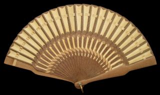 VERY RARE Antique Micro Mosaic Brise Fan by Franz PODANY ca 1875 Eventail Fächer 10
