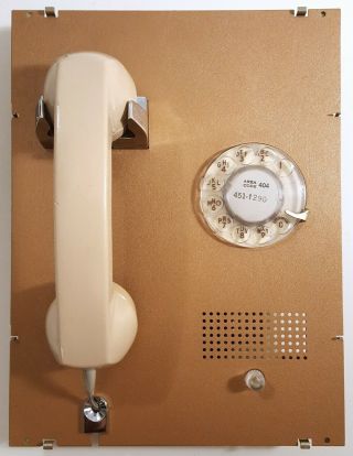 Western Electric Wall Panel Telephone Vintage 1965 Copper Rotary Model 750b