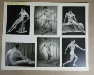 Vintage Male Nude,  Rare Model Show Card,  Physique,  Bodybuilding,  11x14