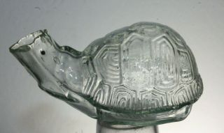 Antique Turtle Figural Ink Well Tea Kettle Bottle