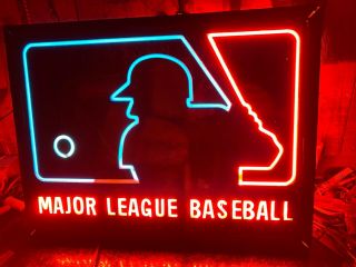 AUTHENTIC Vintage MLB Major League Baseball Neon Sign Light Store Display Cubs 2