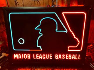 AUTHENTIC Vintage MLB Major League Baseball Neon Sign Light Store Display Cubs 3