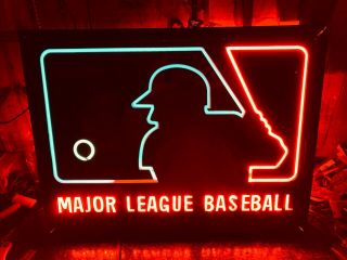 AUTHENTIC Vintage MLB Major League Baseball Neon Sign Light Store Display Cubs 4