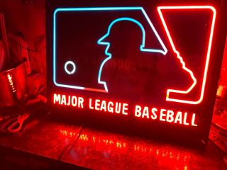 AUTHENTIC Vintage MLB Major League Baseball Neon Sign Light Store Display Cubs 5