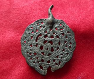 Ancient Celtic Huge Bronze Amulet Pendant - Circa 200 Bc