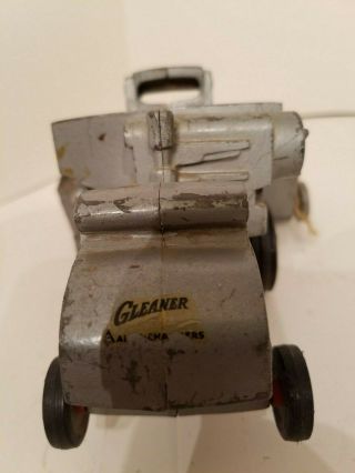 Vintage Allis Chalmers Gleaner Combine.  Small sized,  Parts broken wheel 4