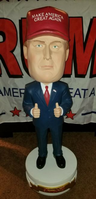 EXTREMELY RARE DONALD TRUMP 3 FOOT TALL BOBBLEHEAD 1 Of ONLY 24 EVER MADE NIB 4