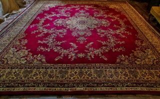 X Large Grosvenor Wilton Oriental Wool Rug 12x10ft Floral Tabris French Aubusson