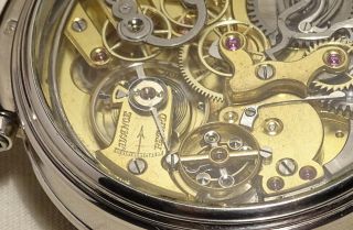 V.  RARE COMPLICATED MINUTE REPEATER CHRONOGRAPH REPETITION PATEK PARTNER MOVEMENT 11