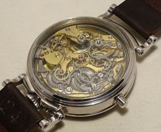 V.  RARE COMPLICATED MINUTE REPEATER CHRONOGRAPH REPETITION PATEK PARTNER MOVEMENT 7