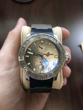 Ulysse Nardin Maxi Marine Diver 263 - 33 Wrist Watch for Men - Rare Rhodium Dial 10