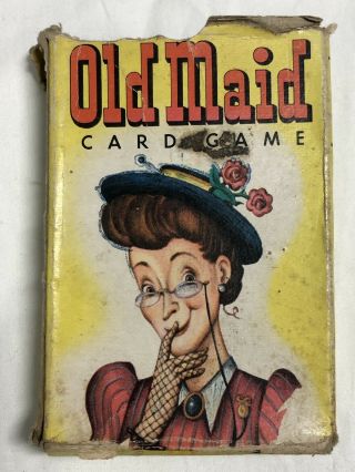 Vintage Whitman Old Maid Card Game Complete Set 3009
