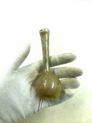 Roman Ca.  100 Ad Green Glass Bottle For Expensive Oils - Rare - R10
