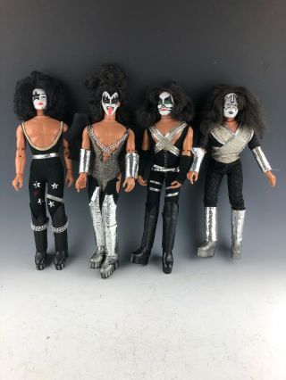1977 Vintage Mego Kiss Dolls Gene Simmons Paul Stanley Peter Criss Ace Frehley