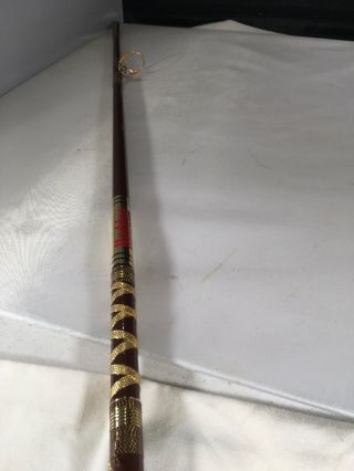 Vintage Heddon Bamboo & Cork Spinning Rod Fish 3